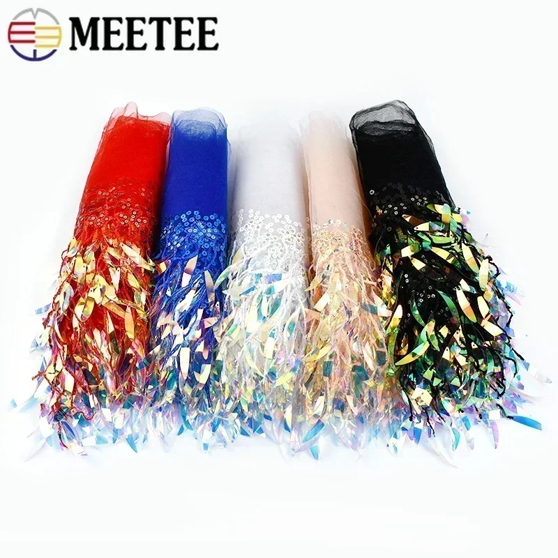 5-20 หลา ลูกไม้ตาข่ายปักเลื่อม - Fringe Ribbon Sewing บทวิจารณ์และราคา