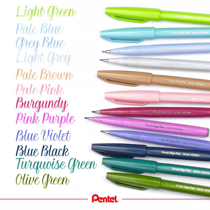 1PC Pentel Fude แปรง Touch ปาก - Pentel Pen Sign Pen บทวิจารณ์และราคา